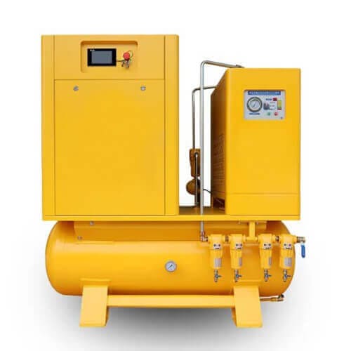 15KW Laser Cutting Compressor with PM motor and dryer and tank mounted 